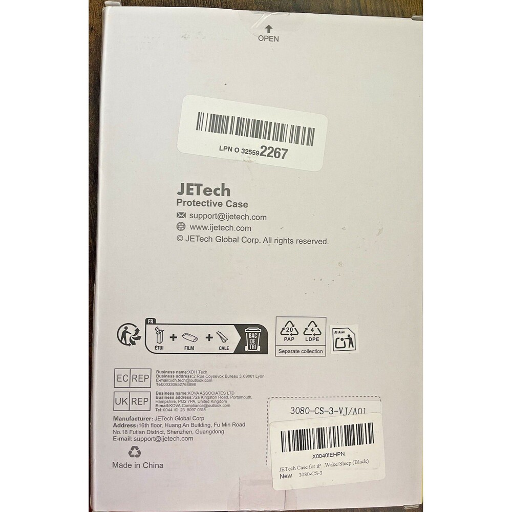 JETech Case for iPad Mini 7 (2024) & Mini 6 (2021) Black Slim Folio Smart Cover - Picture 2 of 6